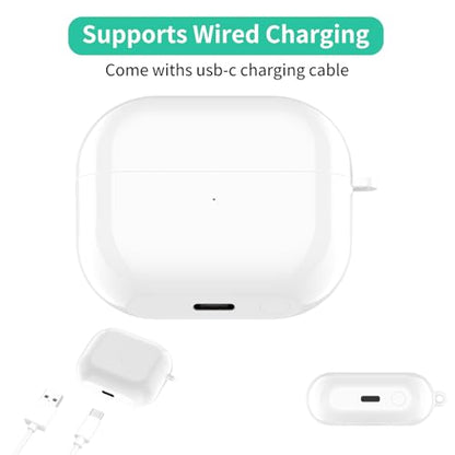 Charging Case Inended for Samsung Galaxy Buds 3 Pro,Replacement Charger Station with USB C Cable Wired Earbuds Charger Case Dock Stand Cradle Cover (White) - color: White