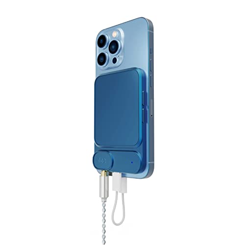 Khadas Tea Portable Headphone Bluetooth Amplifier,HiFi Hi-Res DAC USB Bluetooth 5.0, LDAC/aptX HD, PCM, DSD, MQA 32bit/384KHz ESS ES9281ACPro Qualcomm QCC5125 (Teal Blue) - color: Teal Blue