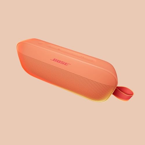 Bose SoundLink Flex Bluetooth Speaker (2nd Gen) - Portable Outdoor Speaker with Hi-Fi Audio, Waterproof and Dustproof, USB-C, Up to 12 Hours Battery Life, Sunset Peach - Limited Edition Color - color: Sunset Peach