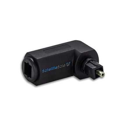 SatelliteSale Toslink Digital SPDIF Optical Male to Female Right Angle PVC Black Adapter - size: Coupler Male Female 90 degree