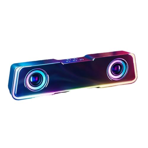 USB Wired Desktop Soundbar, Stereo Speaker with Volume Control for PC & Laptop - color: Colorful