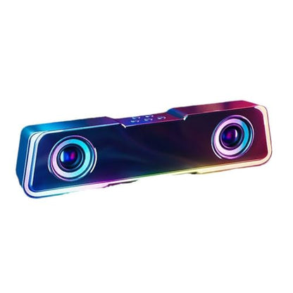 USB Wired Desktop Soundbar, Stereo Speaker with Volume Control for PC & Laptop - color: Colorful