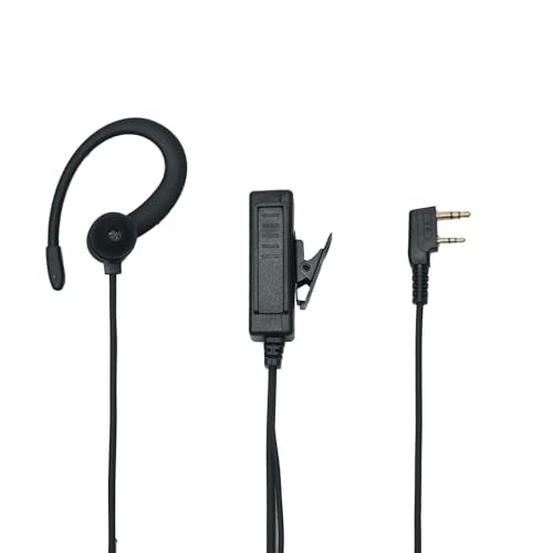 10 Pack Walkie Talkie Earpiece Headset with MIC PTT ，C-Shape | Compatible with Baofeng UV-5R BF-888S BF-F8HP BF-F9 Kenwood TK-2107 TK-3107 H777 RT7 RT21 Two Way Radios