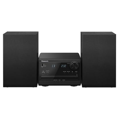 Panasonic Compact Stereo System with CD Player, Bluetooth, FM Radio and USB with Bass and Treble Control, 20W Stereo System for Home with Remote Control - SC-PM270PP-K (Black) - style: 20W Stereo System