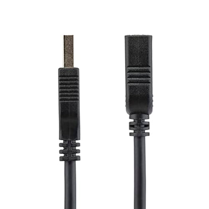 StarTech.com 6in Short USB 3.0 (5Gbps) Extension Adapter Cable (USB-A Male to USB-A Female) - USB 3.2 Gen1 Port Saver Cable - Black (USB3EXT6INBK) | Male to Female port saver, Short, 3.2 Gen1, Braided shielding, Aluminum-mylar foil, Molded strain relief,