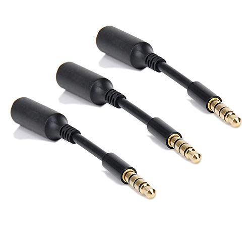 3-Pack AUX Headphone 3.5mm Extension Cable - Male to Female Extender Audio Auxiliary Jack Adapter Wire Cord Plug Connector for iPhone iPod iPad, Smartphone Tablet, Home Car Speaker System (3 INCH) - size: 3 Pack