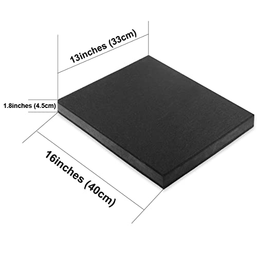 2-Pack for 8''- 10'' Studio Monitor Noise Isolation Pads Subwoofer Platform Speaker Riser 3-Layer Acoustic Stand Foam Stereo Vibration Isolation Stabilizer Base (15.5'' x 13'') - size: Large - for 8-10 inches