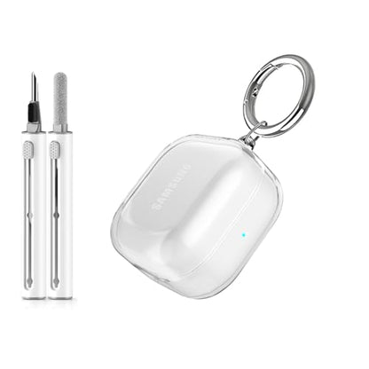 for Samsung Galaxy Buds 4 Case/Galaxy Buds 4 Pro Case Clear,Flexible TPU Clear Cover for Samsung Galaxy Buds 4/4 Pro,Premium Skin with Keychain&Cleaning Pen,Samsung Earbuds Accessories-Clear - color: Clear