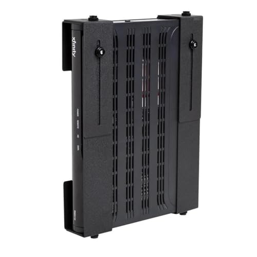HIDEit Uni-MW Xbox 360 Wall Mount & Xbox One Wall Mount – Black Heavy Duty Steel Adjustable Holder Stand, Fits Set-Top Boxes, Cable TV Boxes, Satellite Receivers & More - size: Medium Wide