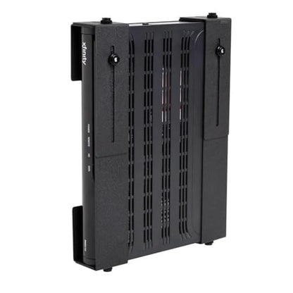 HIDEit Uni-MW Xbox 360 Wall Mount & Xbox One Wall Mount – Black Heavy Duty Steel Adjustable Holder Stand, Fits Set-Top Boxes, Cable TV Boxes, Satellite Receivers & More - size: Medium Wide