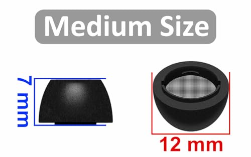Galaxy Buds 3 Pro Memory Foam Tips Earbud, 2 Pairs Replacement Comfortable No Silicone Pain Noise Isolation Earbuds Compatible with Samsung Galaxy Buds 3 Pro/Galaxy Buds 4 Pro - Black M