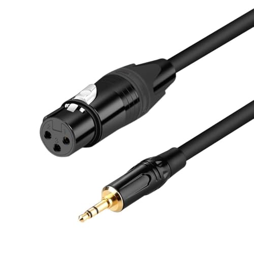 XLR to 3.5mm, (1.5FT) Stereo Microphone Cable for Camcorders, DSLR Cameras, Computer Recording Device and More - size: 1.5FT