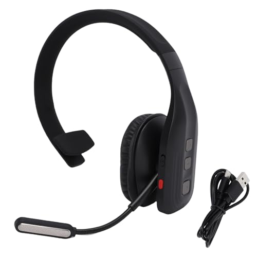 Trucker Bluetooth Headset, AI Noise Canceling Microphone 36 Hours Talk Time 60 Hours Playback Bluetooth 5.3 Multipoint Connection, with 270 Rotatable Mic and One Key Mute, for