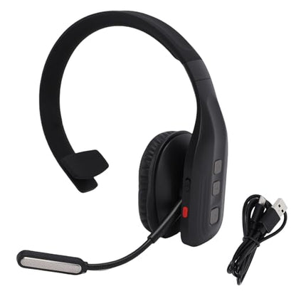 Trucker Bluetooth Headset, AI Noise Canceling Microphone 36 Hours Talk Time 60 Hours Playback Bluetooth 5.3 Multipoint Connection, with 270 Rotatable Mic and One Key Mute, for
