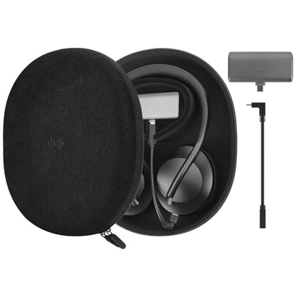 Geekria Elite Charging Headphones Case Compatible with Sony WH-1000XM6, Bose QC Ultra II, JBL Tour ONE M3 and More, Replacement Hard Shell Travel Carrying Bag with Power Bank (Black) - size: with power bank