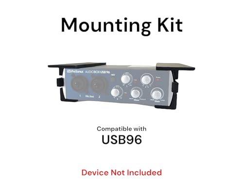 Desk Mount Kit for PreSonus AudioBox USB96, HP4, TubePre, & BlueTube, Under Desk Mount Brackets with Reversible Clips, Secure Mounting Accessory