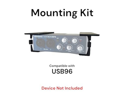 Desk Mount Kit for PreSonus AudioBox USB96, HP4, TubePre, & BlueTube, Under Desk Mount Brackets with Reversible Clips, Secure Mounting Accessory