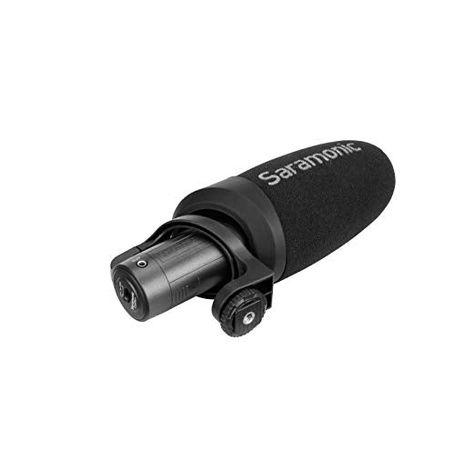 Saramonic CamMic+ | AA-Powered Shotgun Mic for DSLR, Mirrorless, Video Cams, Smartphones & Tablets | Shockmount, TRS Cable, The output cable of the, Video Cams, Windscreen for Protection from Weather and Dust, Mirrorless
