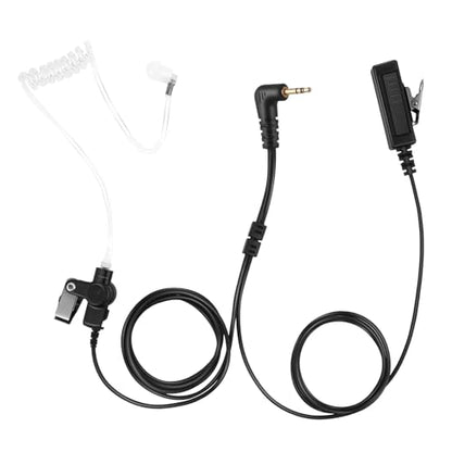 2 Wire Acoustic Tube Ear Piece Ptt Mic Earpiece Two Way Radio Headset for Motorola Talkabout Walkie Talkie T260tp(Black,Wired)