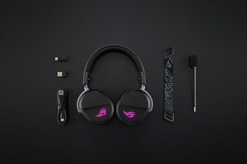 ASUS ROG Pelta Wireless Gaming Headset with Detachable Mic - Black - color: Black