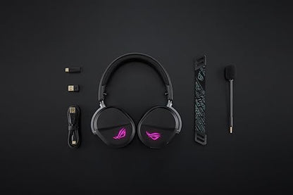 ASUS ROG Pelta Wireless Gaming Headset with Detachable Mic - Black - color: Black