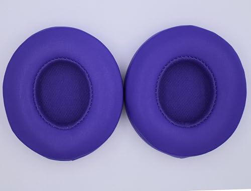 Headphone Replacement Ear Pad Cover Compatible with Beats by Dre Solo3 Solo2 Wired Wireless Headphones Protein Leather Memory Foam Headphone Cushion Ear Muffs-Navy Blue - color: navy blue