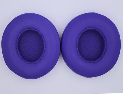 Headphone Replacement Ear Pad Cover Compatible with Beats by Dre Solo3 Solo2 Wired Wireless Headphones Protein Leather Memory Foam Headphone Cushion Ear Muffs-Navy Blue - color: navy blue