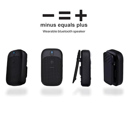 Golf Speaker/Wireless Wearable Bluetooth Speaker/Portable/Clip on/Up to 18hrs of Battery Life/Built-in Mic for Hands-Free Music and Calls/Water Resistant/Modern Design (Black) - color: Black