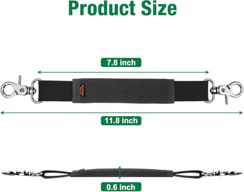 Removable & Adjustable Speaker Handle Strap Compatible with JBL Xtreme 1/2/3/4, W-King X10, Zealot S67 - Replacement Carry Belt Grip for Portable Bluetooth Speakers (Black)