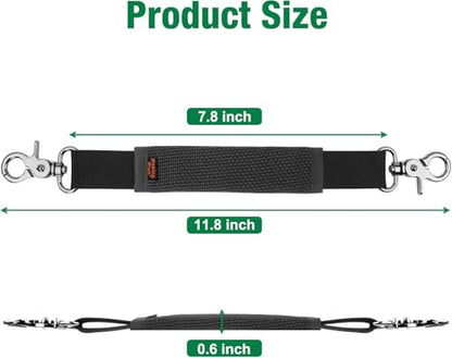 Removable & Adjustable Speaker Handle Strap Compatible with JBL Xtreme 1/2/3/4, W-King X10, Zealot S67 - Replacement Carry Belt Grip for Portable Bluetooth Speakers (Black)