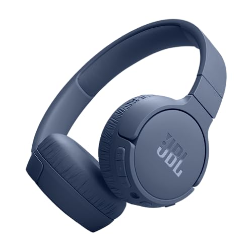 JBL Tune 670NC - Wireless On-Ear Headphones - Blue | Adaptive Noise Cancelling with Smart Ambient, Bluetooth 53 with LE Audio, JBL Pure Bass Sound - color: Blue
