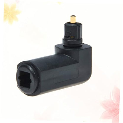 5pcs Optical Audio Cable Adapter Fiber Coupler Right Angle Female Adapter Audio Adaptor for Device Interface