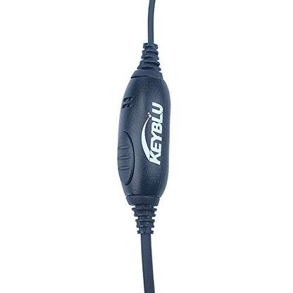 D-Ring 2 Pin Walkie Talkie Earpiece/Headset with Mic Compatible with Retevis RT21 RT22 Baofeng UV-5R Two Way Radio (Kenwood) - color: Kenwood