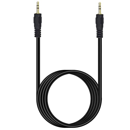 Seadream 6Feet 2.5mm Male to Male Subminiature Stereo Headset Headphone Jack Gold Plated Connector Wire Cord Plug Cable (Straight to Straight) - style: Straight to Straight