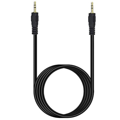 Seadream 6Feet 2.5mm Male to Male Subminiature Stereo Headset Headphone Jack Gold Plated Connector Wire Cord Plug Cable (Straight to Straight) - style: Straight to Straight