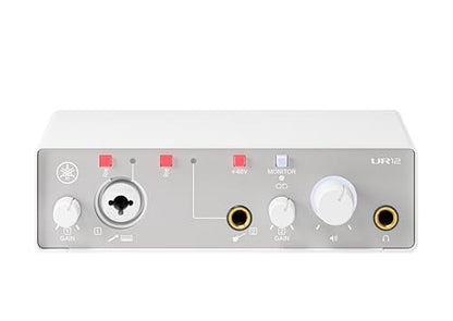 Yamaha 2-in/2-out USB-C Audio Interface with 24-bit/192kHz Support, 1 Combo/1 TRS inputs, Direct Monitoring, Loopback, and Steinberg Software Suite, White UR12MK3 W - color: White, style: UR12MK3
