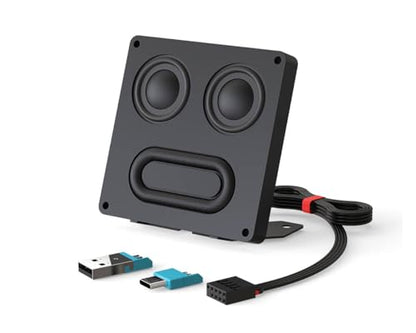 ElecGear Internal/External USB Computer Speaker (Slim), 9Pin USB Connector for PC Case Motherboard, Additional Adapter and Magnetic Metal Stand for Desktop Laptop Android Phones