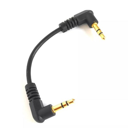 10PCS Short 3.5mm Right Angle Cable, Gold Plated 90 Degree 3.5 Male to Male Audio Stereo Jack Plug Car Aux Audio Cable (10 cm)