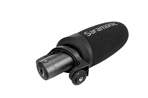 Saramonic CamMic+ | AA-Powered Shotgun Mic for DSLR, Mirrorless, Video Cams, Smartphones & Tablets | Shockmount, TRS Cable, The output cable of the, Video Cams, Windscreen for Protection from Weather and Dust, Mirrorless