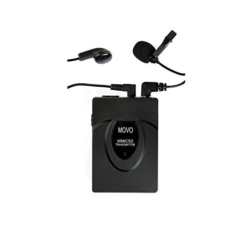 Movo 2.4GHz Wireless Lavalier Microphone System for Canon EOS 90D, 80D, 77D, 70D, 60D, 7D, 6D, 5D, 1D, R10, R6, R7, R5, R3 Digital Rebel SL3, SL2, SL1, T8i, T7i, T6i, DSLR Cameras