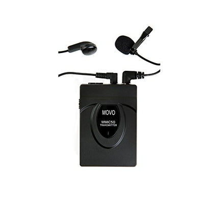 Movo 2.4GHz Wireless Lavalier Microphone System for Canon EOS 90D, 80D, 77D, 70D, 60D, 7D, 6D, 5D, 1D, R10, R6, R7, R5, R3 Digital Rebel SL3, SL2, SL1, T8i, T7i, T6i, DSLR Cameras