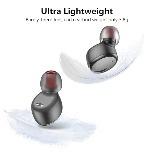 kurdene Wireless Earbuds Bluetooth 5.3 Light Weight in Ear Headphones | Premium Sound Bass Ear buds with Charging Case,Touch Control,Built in Mics Headset,Clear Calls for Sports Glossy Black - color: Glossy Black