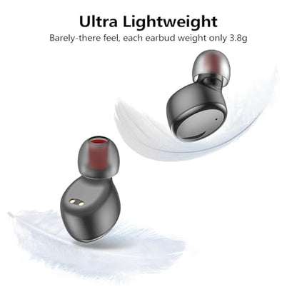 kurdene Wireless Earbuds Bluetooth 5.3 Light Weight in Ear Headphones | Premium Sound Bass Ear buds with Charging Case,Touch Control,Built in Mics Headset,Clear Calls for Sports Glossy Black - color: Glossy Black