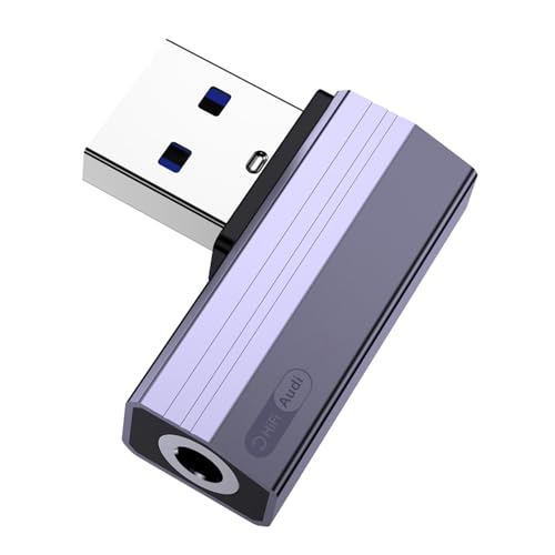 USB to 3.5mm Jack Audio Adapter, USB-A to 3.5mm Female Headphones, Suitable for PS4/PS5/headphones/Mac/Linux/laptops/desktops/docking Stations - color: grey-USB Ato3.5mm