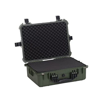 MEIJIA All Weather IP67 Waterproof Hard Camera Case,Hard Protective Case,Hard Case with Customizable Foam,Fit Use of Drones,Camera,Equipments,Pistols(Green,19.78x15.77x7.41inches) - color: Green, size: 19.78x15.77x7.41inches