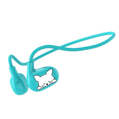 Kids Headphones, LK15 Open Ear Bluetooth Headphones with Air Conduction | Ultra-light, 85dB Volume Limiting Wireless headphone for Children Teens Boys Girls (Blue) - color: Blue