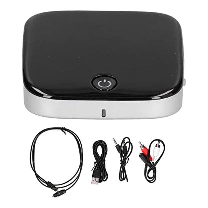 Bluetooth 5.0 Adapter, Portable Wireless Audio Transmitter and Receiver, Low Latency Dual Mode for TV Headphones Home Theater, Black