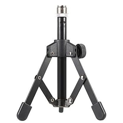 Mini Mic Stand Mini Foldable Desktop Tabletop Tripod Microphone Mic Stand Holder
