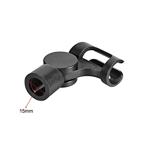 uxcell 4Pcs Universal Microphone Mic Clip Holder for 17mm Mic Stand Handheld 15mm Thread Dia