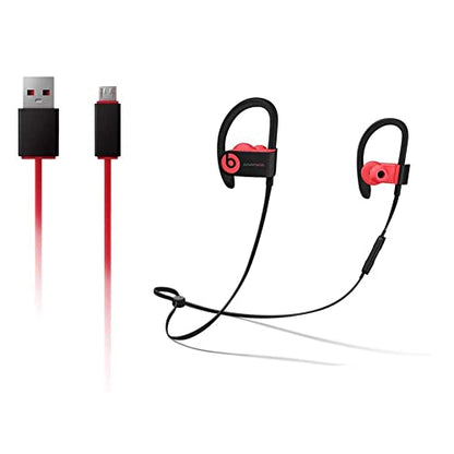 Original Replacement AUX Audio Cable Cord for Beats by Dre Headphones Solo/Studio/Pro/Detox/Wireless with MIC Red+Replacement Charger Cable for Beats by Dr Dre and Pill